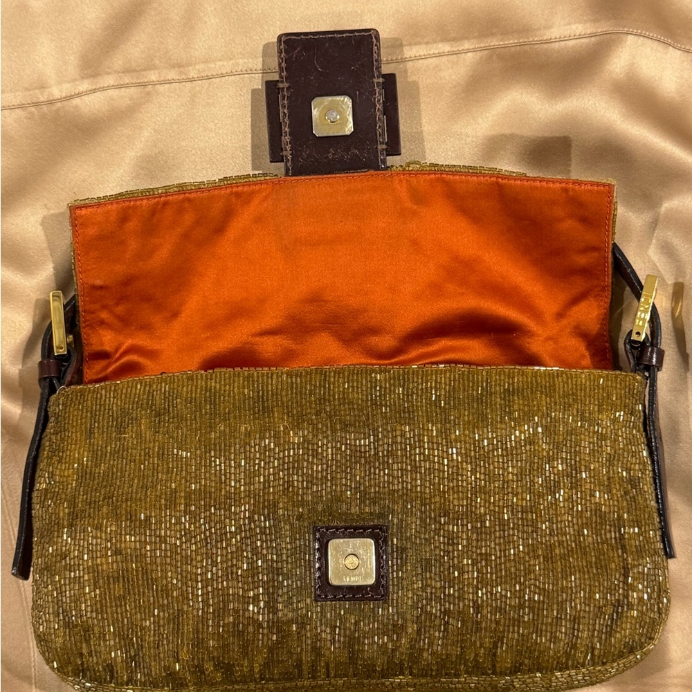 Fendi Gold Sequin Shoulder Bag - Picture 2 of 11